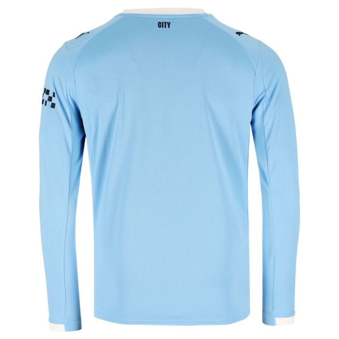 Puma Manchester City Home Long Sleeve Replica Jersey Mens Light Blue